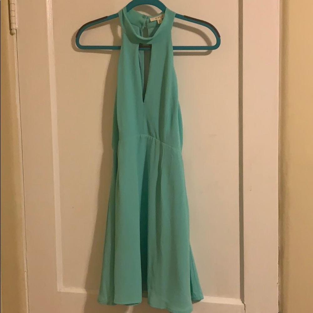 Halter neck Aqua dress